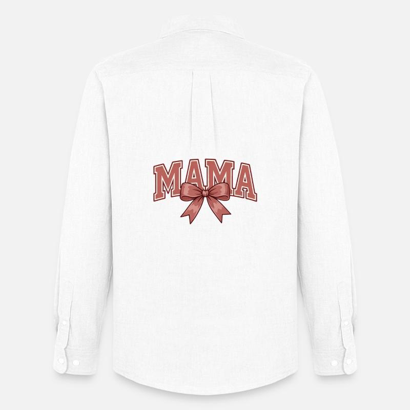 Mama Schleife – Süßes Mama Statement Design - Männer Oxford Hemd von Stanley/Stella - Weiß