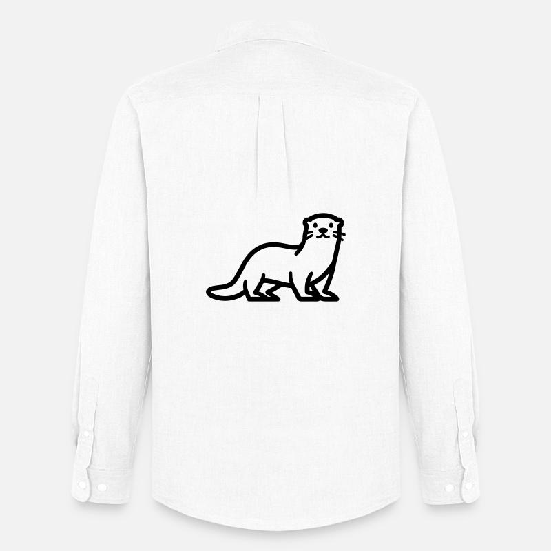 Otter - Männer Oxford Hemd von Stanley/Stella - Weiß
