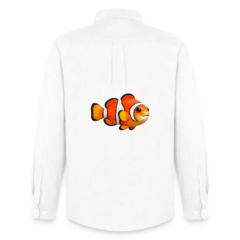 Clownfish Sea Fish Colorful - Men's Oxford Shirt by Stanley/Stella - white - Back - AI Model Male 185 dark (185cm)