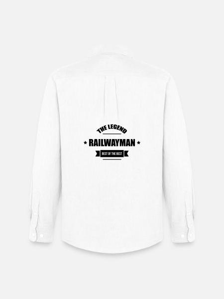 Railway Railwayman Cheminot Train Eisenbahn - Men's Oxford Shirt by Stanley/Stella - white