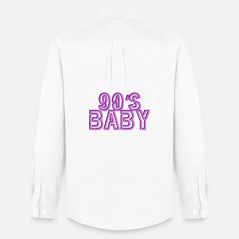 90 Baby  - Männer Oxford Hemd von Stanley/Stella - Weiß