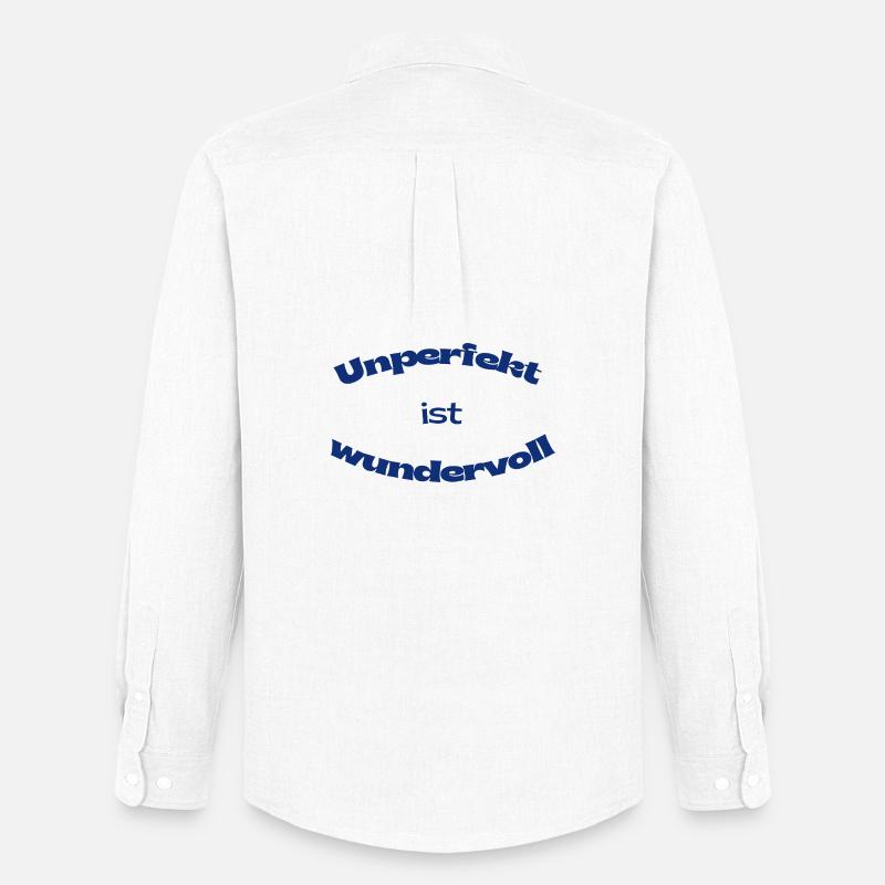 Unperfekt ist wundervoll – Statement Design - Männer Oxford Hemd von Stanley/Stella - Weiß