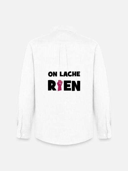 On lâche rien ! - Chemise Oxford homme Stanley/Stella - blanc
