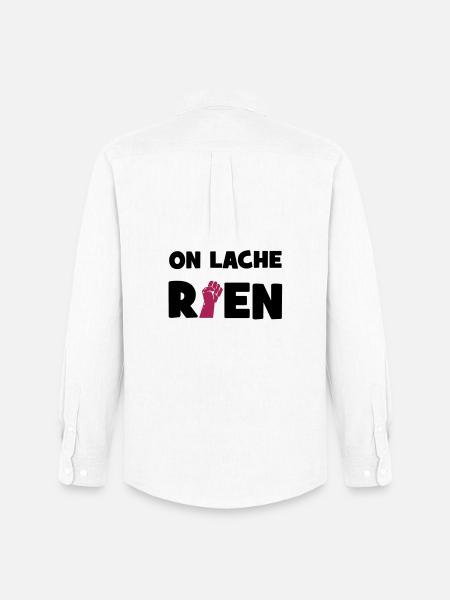 On lâche rien ! - Chemise Oxford homme Stanley/Stella - blanc