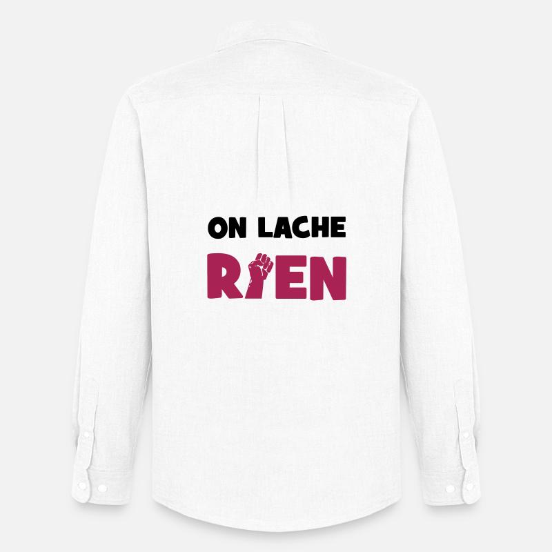 On lâche rien ! - Oxfordskjorte herre Stanley/Stella - hvid