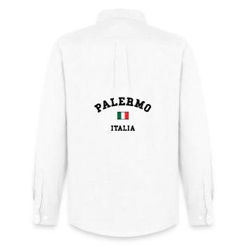 Palermo Italia - Men's Oxford Shirt by Stanley/Stella - white - Back - AI Model Male 185 dark (185cm)