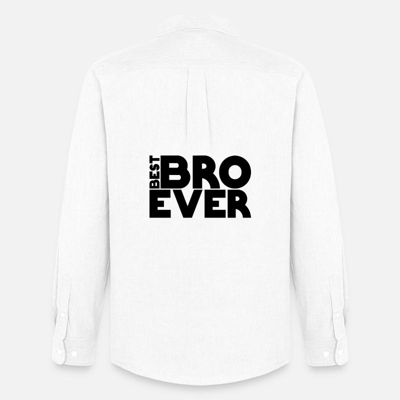 best BRO ever - Männer Oxford Hemd von Stanley/Stella - Weiß