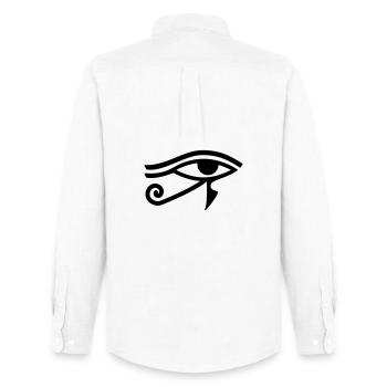 Horusauge Eye of Horus Egyptian Hieroglyph - Men's Oxford Shirt by Stanley/Stella - white - Back - AI Model Male 185 dark (185cm)