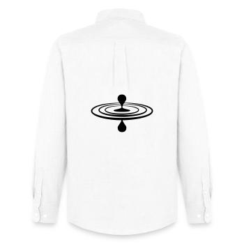 Drop Wasser Achtsamkeit Logo - Männer Oxford Hemd von Stanley/Stella - Weiß - Hinten - AI Model Male 185 dark (185cm)