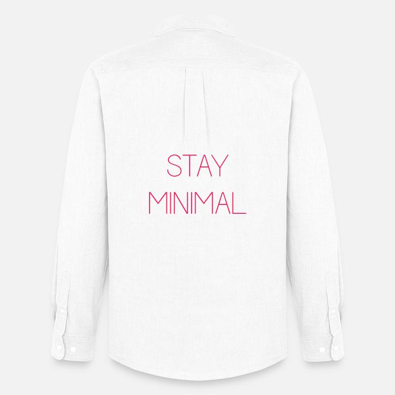 Bleiben Sie minimal - Männer Oxford Hemd von Stanley/Stella - Weiß