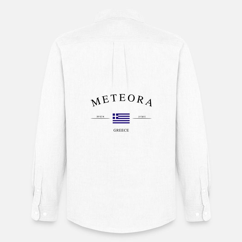Meteora Griechenland – Urlaub Souvenir & Geschenk - Männer Oxford Hemd von Stanley/Stella - Weiß