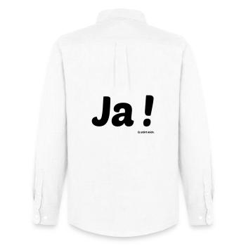 Ja es stoert mich - Chemise Oxford homme Stanley/Stella - blanc - Dos - AI Model Male 185 dark (185cm)