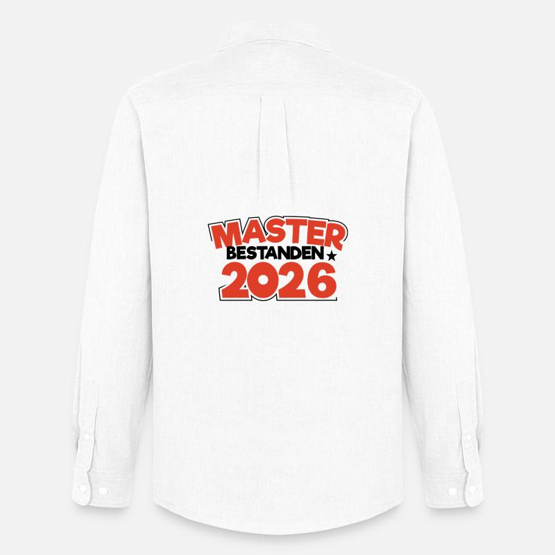 Master 2026 Masterabschluss Promotion Sponsion - Männer Oxford Hemd von Stanley/Stella - Weiß