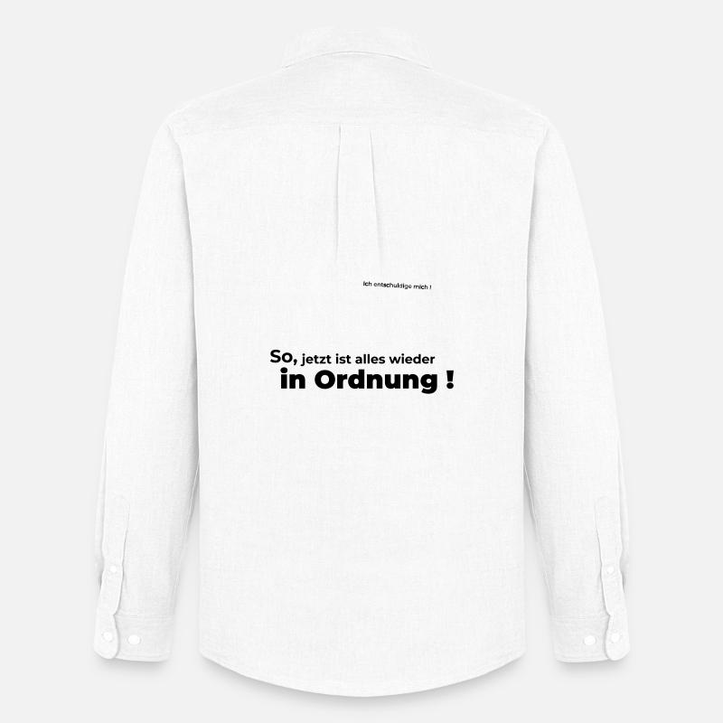 Entschuldigung - Männer Oxford Hemd von Stanley/Stella - Weiß