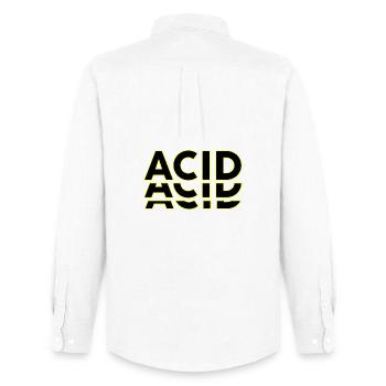 Acid Techno Amelie Hard Dark Beats - Men's Oxford Shirt by Stanley/Stella - white - Back - AI Model Male 185 dark (185cm)