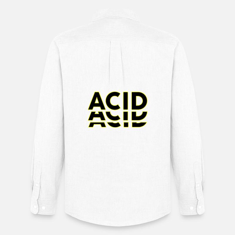 Acid Techno Amelie Harte Dunkle Beats - Männer Oxford Hemd von Stanley/Stella - Weiß