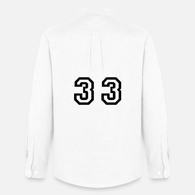 Number - 33 - Thirty Three - Männer Oxford Hemd von Stanley/Stella - Weiß