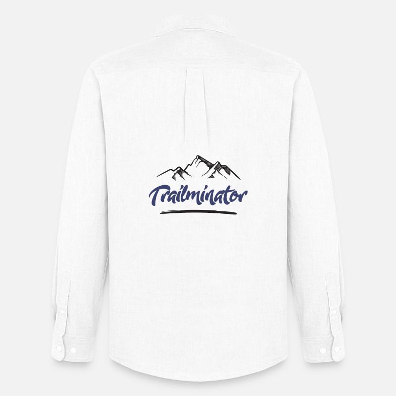 Trail Running - Trailminator - Männer Oxford Hemd von Stanley/Stella - Weiß