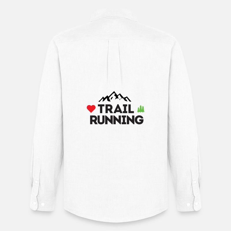 Ich liebe Trailrunning - Männer Oxford Hemd von Stanley/Stella - Weiß