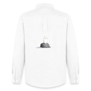 Sad Stone - Men's Oxford Shirt by Stanley/Stella - white - Back - AI Model Male 185 dark (185cm)