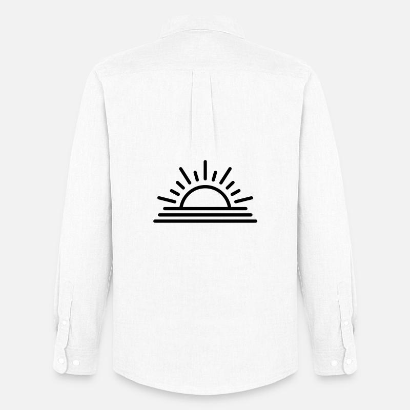 Sonnenuntergang - Männer Oxford Hemd von Stanley/Stella - Weiß