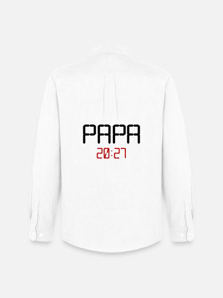 Papa du bébé 2027 - Chemise Oxford homme Stanley/Stella - blanc
