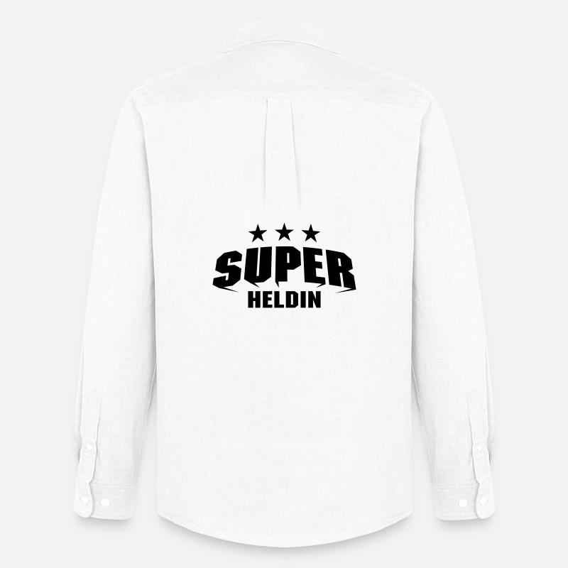Super Heldin - Männer Oxford Hemd von Stanley/Stella - Weiß