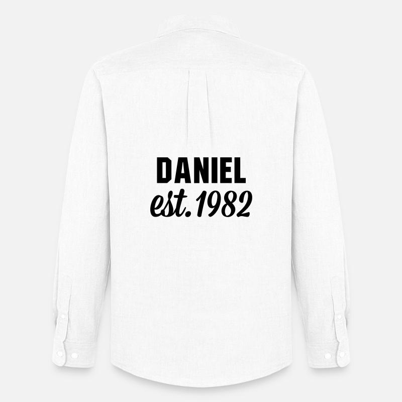 Daniel est 1982 - Männer Oxford Hemd von Stanley/Stella - Weiß