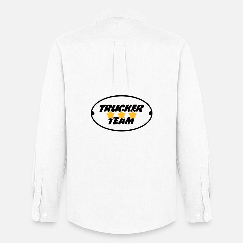 Trucker Team - Männer Oxford Hemd von Stanley/Stella - Weiß