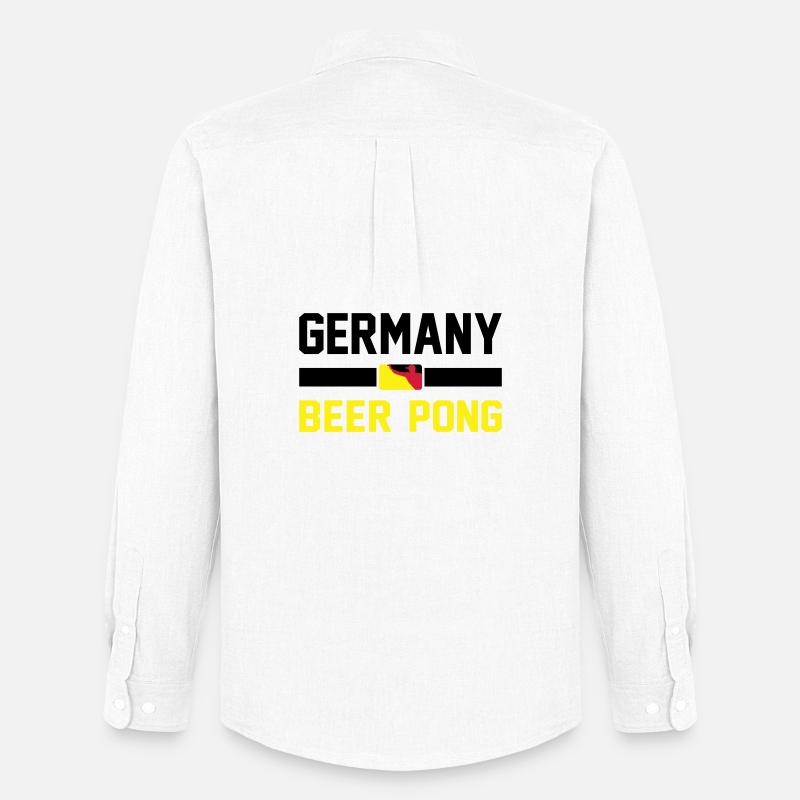 Germany Beer Pong - Männer Oxford Hemd von Stanley/Stella - Weiß