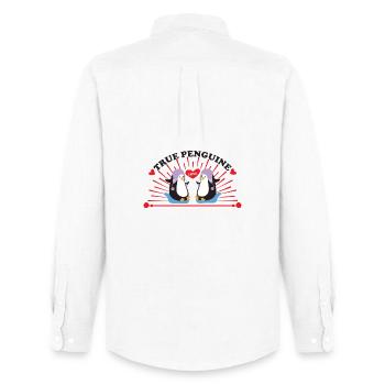 Penguin Penguins Love - Men's Oxford Shirt by Stanley/Stella - white - Back - AI Model Male 185 dark (185cm)