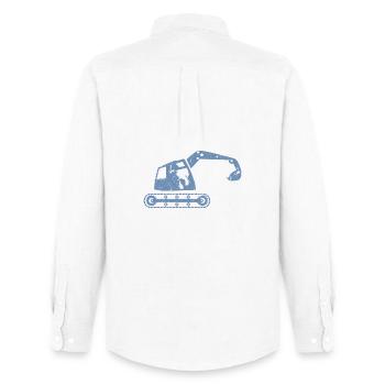 Bagger Baggerfahrer Baugeräteführer – - Männer Oxford Hemd von Stanley/Stella - Weiß - Hinten - AI Model Male 185 dark (185cm)
