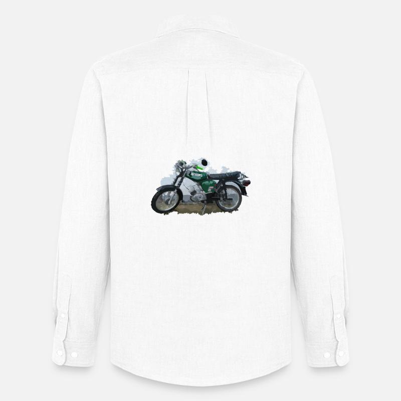 Moped - Männer Oxford Hemd von Stanley/Stella - Weiß