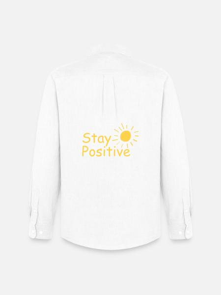 Bright Sun - Restez positif - Chemise Oxford homme Stanley/Stella - blanc