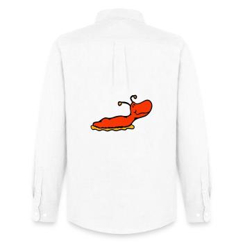 Slug snail without shell smiles - Men's Oxford Shirt by Stanley/Stella - white - Back - AI Model Male 185 dark (185cm)