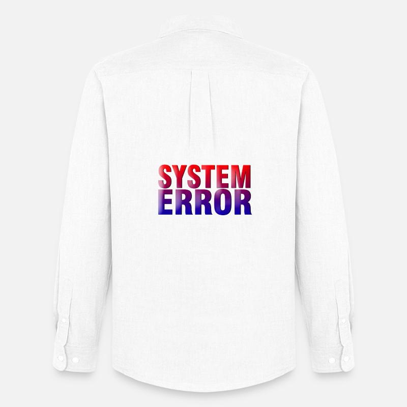 Systemfehler Gradient Typo - Männer Oxford Hemd von Stanley/Stella - Weiß