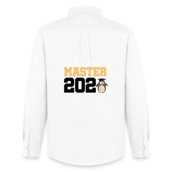 Master 2026 Diplôme - Chemise Oxford homme Stanley/Stella - blanc - Dos - AI Model Male 185 dark (185cm)