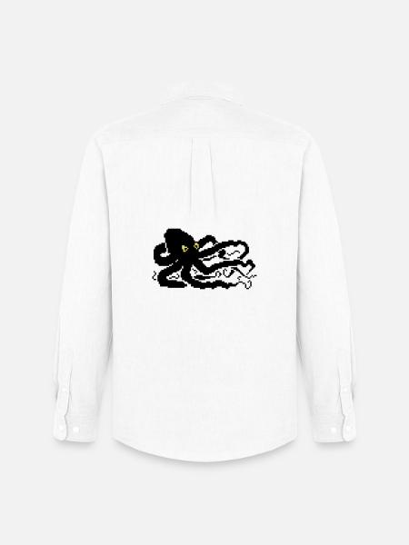8bit pixel octopus - Men's Oxford Shirt by Stanley/Stella - white
