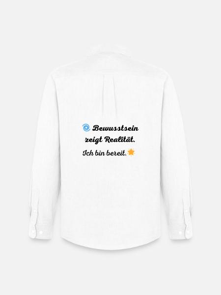 Bewusstsein_zeigt_Realitaet - Men's Oxford Shirt by Stanley/Stella - white