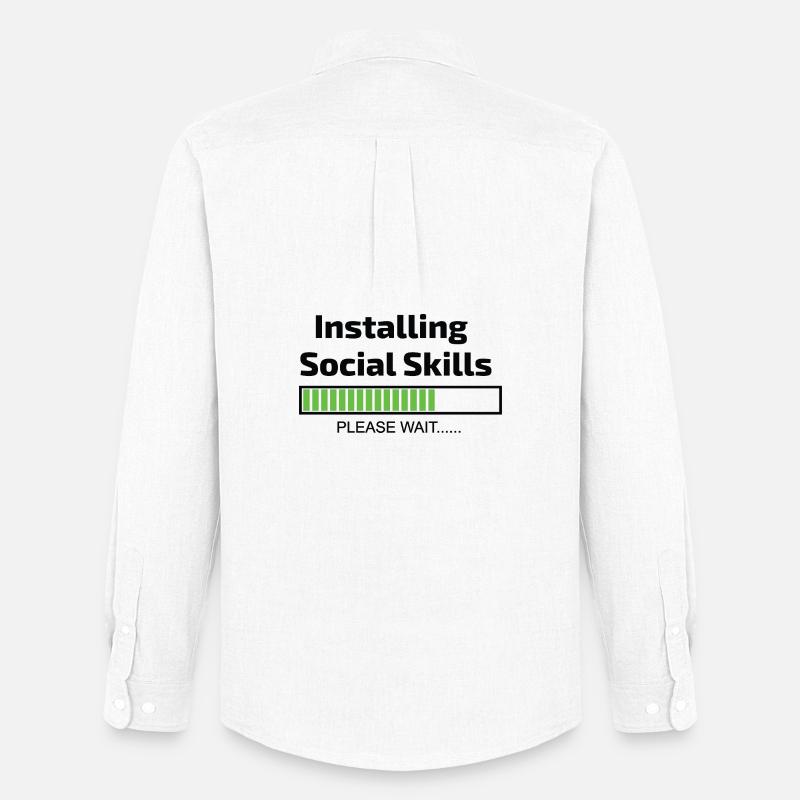 Computer installiert Social Skills Programmierer - Männer Oxford Hemd von Stanley/Stella - Weiß
