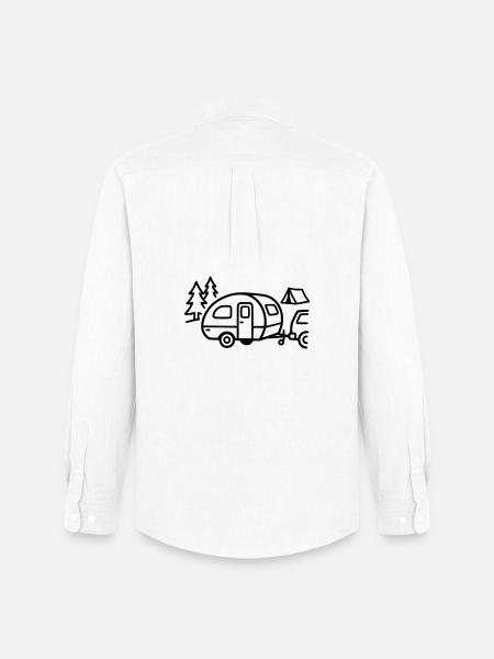 Caravan Camping Camper Motorhome Holiday - Men's Oxford Shirt by Stanley/Stella - white