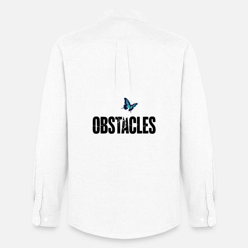 OBSTACLES – Hindernisse zerbrechen - Männer Oxford Hemd von Stanley/Stella - Weiß