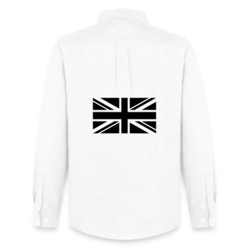 England Fahne einfarbig - Männer Oxford Hemd von Stanley/Stella - Weiß - Hinten - AI Model Male 185 dark (185cm)
