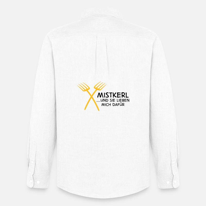 2541614 15142795 mistkerl - Männer Oxford Hemd von Stanley/Stella - Weiß