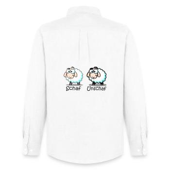 sheep - Men's Oxford Shirt by Stanley/Stella - white - Back - AI Model Male 185 dark (185cm)