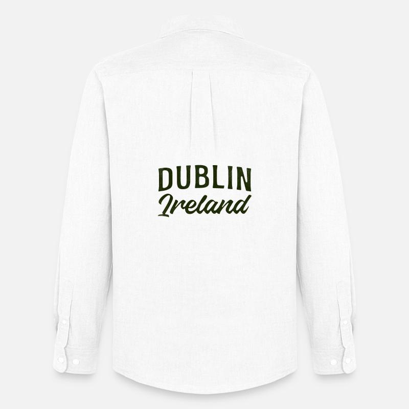 Dublin Irland Script Typografie - Männer Oxford Hemd von Stanley/Stella - Weiß