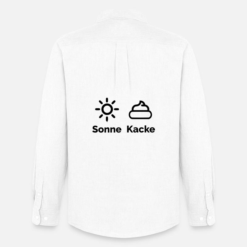 Sonne Kacke - Männer Oxford Hemd von Stanley/Stella - Weiß