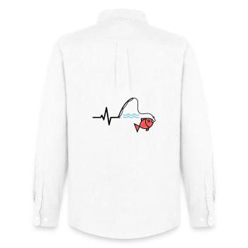 Pulse Fishing Rod Fish Colored - Men's Oxford Shirt by Stanley/Stella - white - Back - AI Model Male 185 dark (185cm)