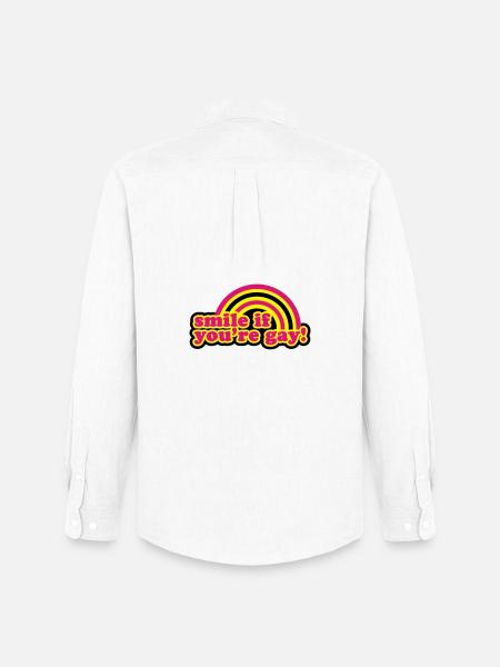 smile if you're gay - Men's Oxford Shirt by Stanley/Stella - white