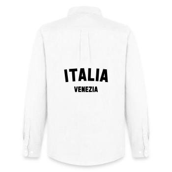 VENEDIG Venezia Italia Italy Italien - Männer Oxford Hemd von Stanley/Stella - Weiß - Hinten - AI Model Male 185 dark (185cm)